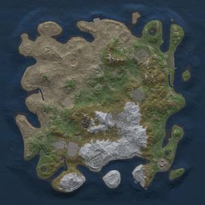 Thumbnail Rust Map: Procedural Map, Size: 3750, Seed: 585961, 16 Monuments