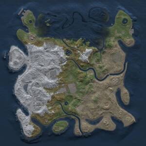Thumbnail Rust Map: Procedural Map, Size: 3800, Seed: 60213, 15 Monuments