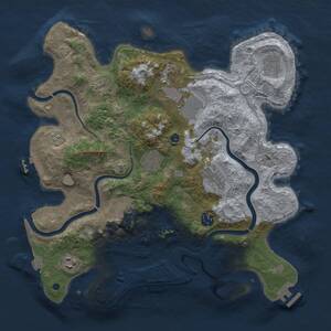Thumbnail Rust Map: Procedural Map, Size: 3700, Seed: 867954964, 15 Monuments