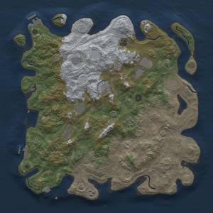 Thumbnail Rust Map: Procedural Map, Size: 4500, Seed: 2079163866, 19 Monuments