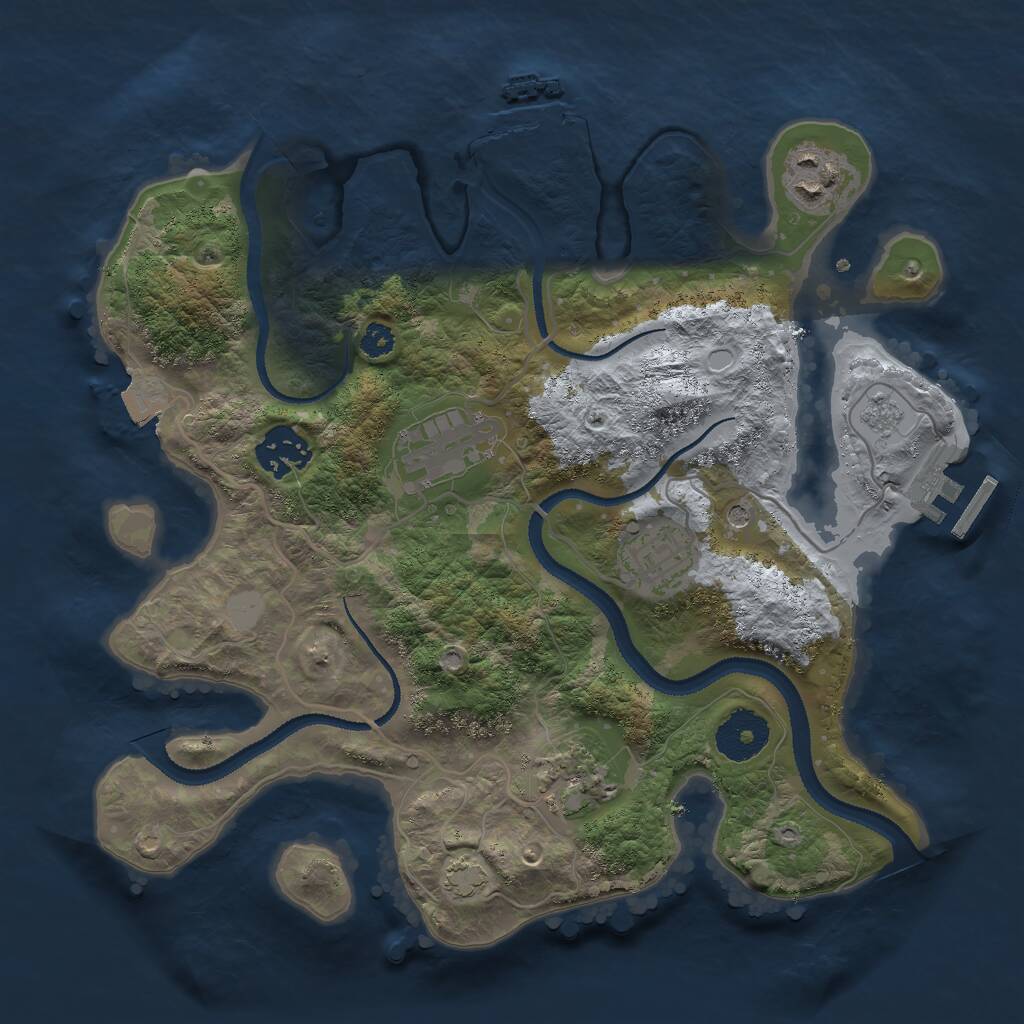 Rust Map: Procedural Map, Size: 3010, Seed: 13907, 11 Monuments