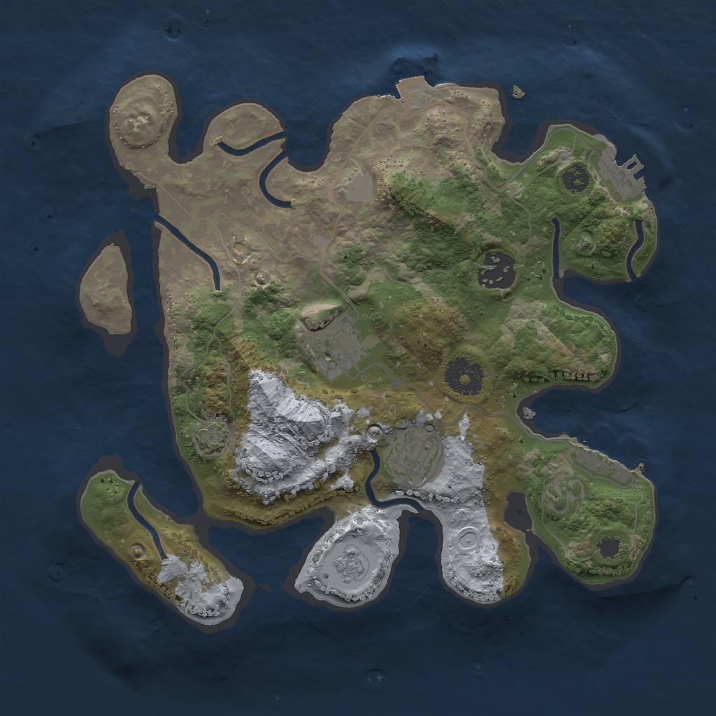 Rust Map: Procedural Map, Size: 2800, Seed: 108911203, 10 Monuments