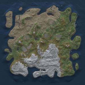 Thumbnail Rust Map: Procedural Map, Size: 4250, Seed: 583111352, 19 Monuments