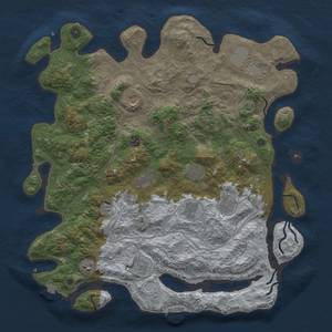 Thumbnail Rust Map: Procedural Map, Size: 4500, Seed: 833708688, 18 Monuments