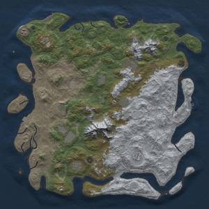 Thumbnail Rust Map: Procedural Map, Size: 5000, Seed: 1174585103, 18 Monuments