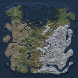 Thumbnail Rust Map: Procedural Map, Size: 5000, Seed: 1174585103, 17 Monuments