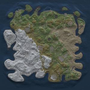 Thumbnail Rust Map: Procedural Map, Size: 4250, Seed: 1498354765, 17 Monuments