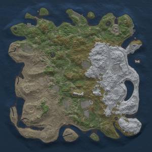 Thumbnail Rust Map: Procedural Map, Size: 4300, Seed: 162596819, 18 Monuments