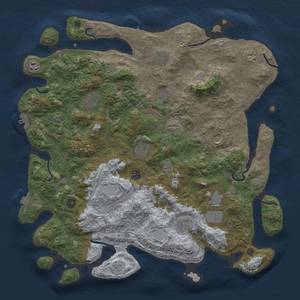 Thumbnail Rust Map: Procedural Map, Size: 4500, Seed: 445302540, 19 Monuments