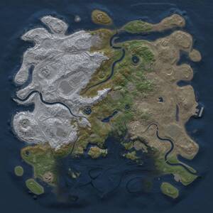 Thumbnail Rust Map: Procedural Map, Size: 4400, Seed: 12123434, 16 Monuments