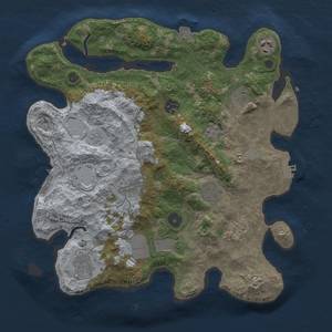 Thumbnail Rust Map: Procedural Map, Size: 3500, Seed: 273444334, 17 Monuments