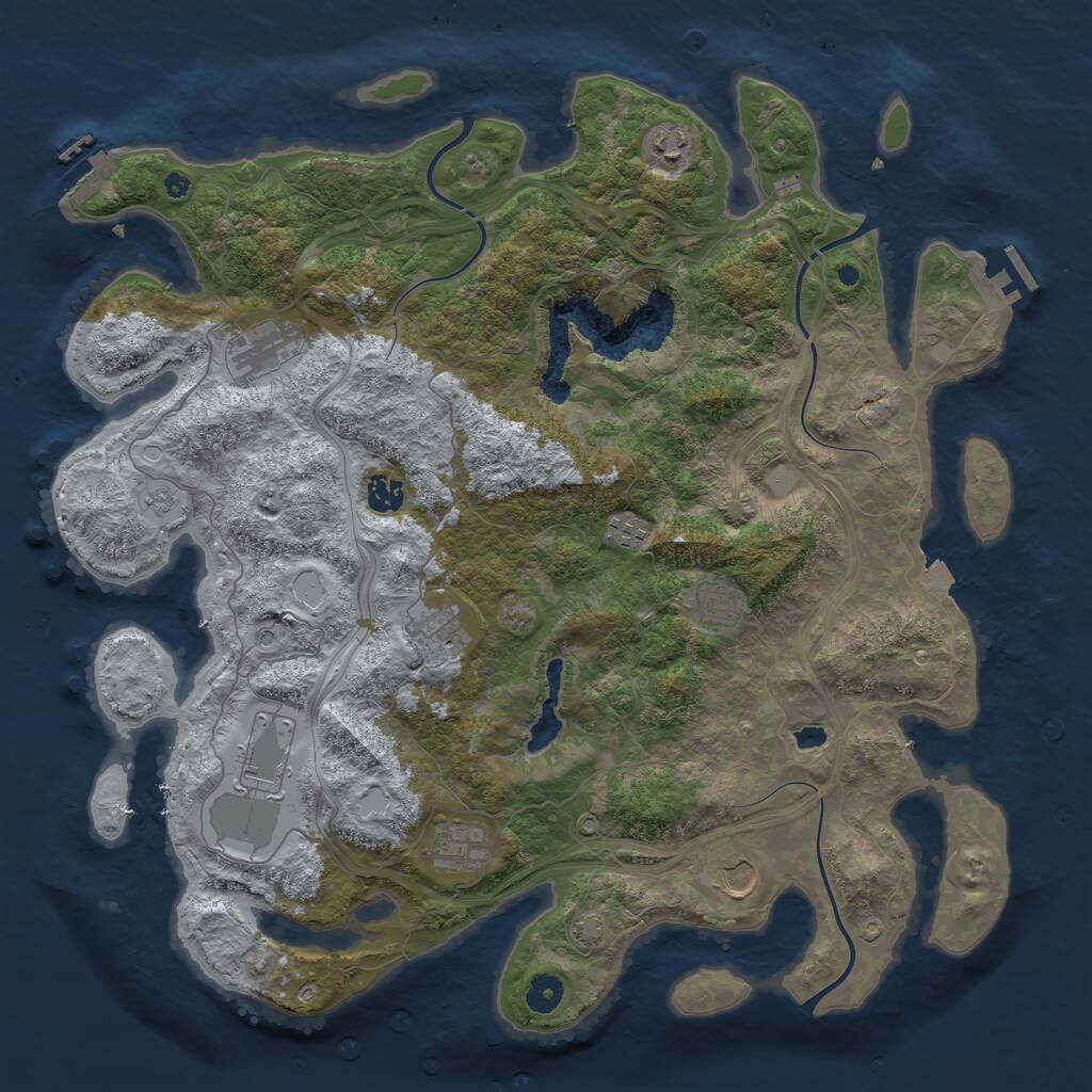 Rust Map: Procedural Map, Size: 4356, Seed: 1789, 15 Monuments