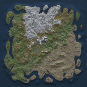 Thumbnail Rust Map: Procedural Map, Size: 5000, Seed: 1885522572, 19 Monuments