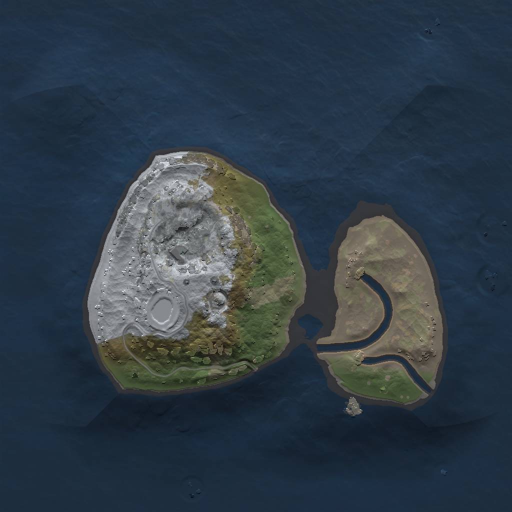 Rust Map: Procedural Map, Size: 1500, Seed: 3131, 3 Monuments