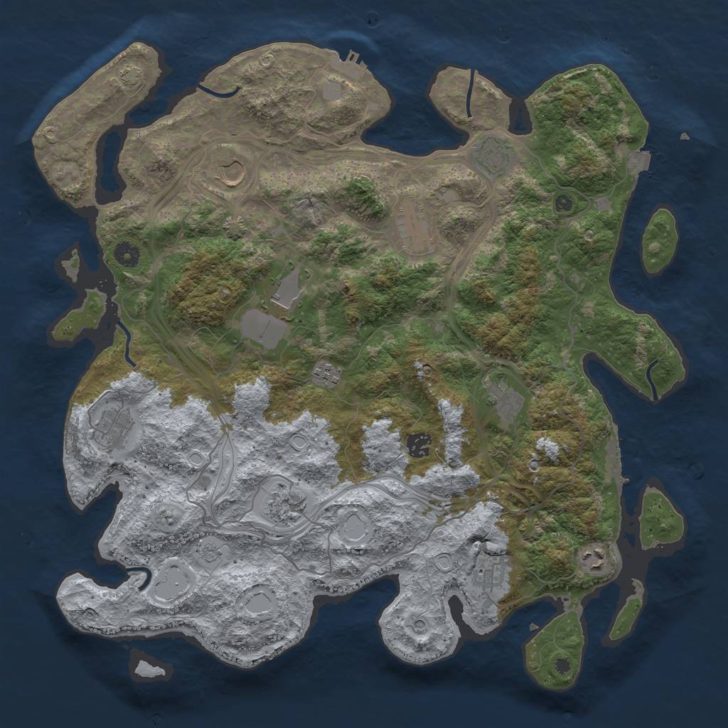 Rust Map: Procedural Map, Size: 4250, Seed: 542685748, 19 Monuments