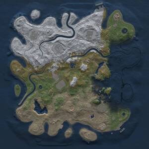 Thumbnail Rust Map: Procedural Map, Size: 4000, Seed: 1623223518, 15 Monuments