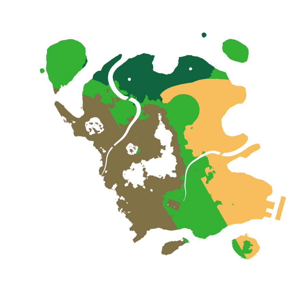 Biome Rust Map: Procedural Map, Size: 2500, Seed: 969633287