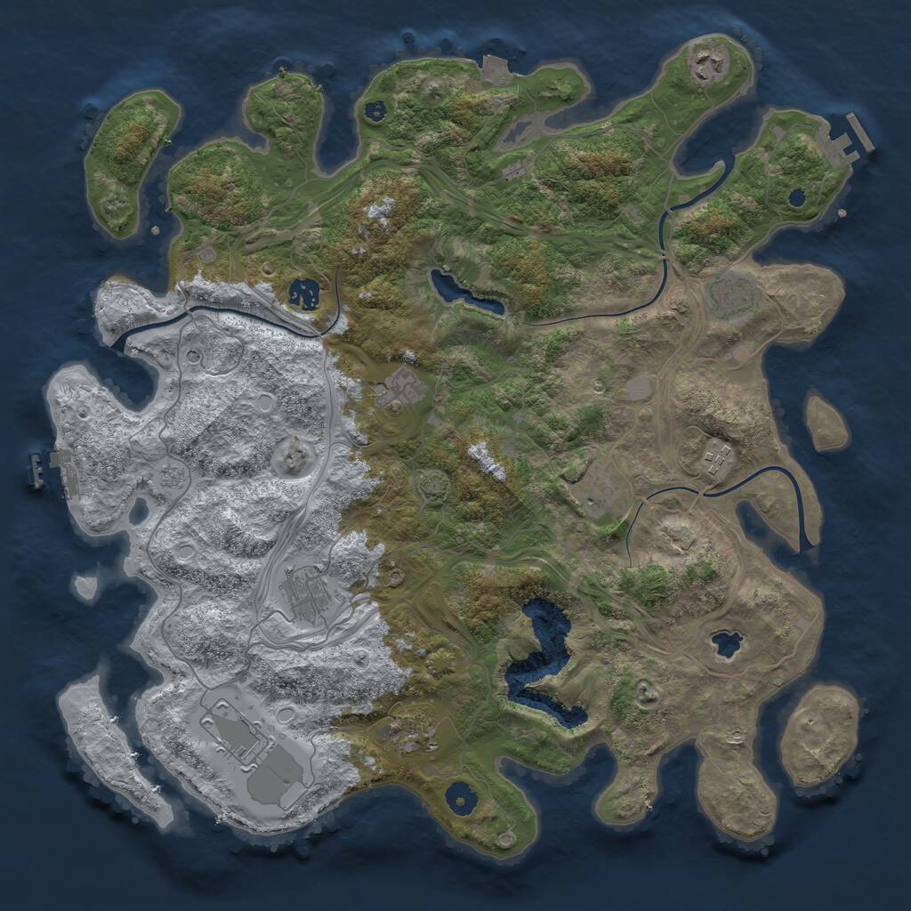 Rust Map: Procedural Map, Size: 4250, Seed: 95306403, 15 Monuments