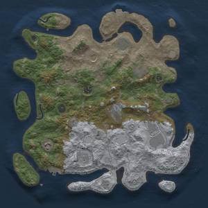 Thumbnail Rust Map: Procedural Map, Size: 3800, Seed: 230722366, 16 Monuments