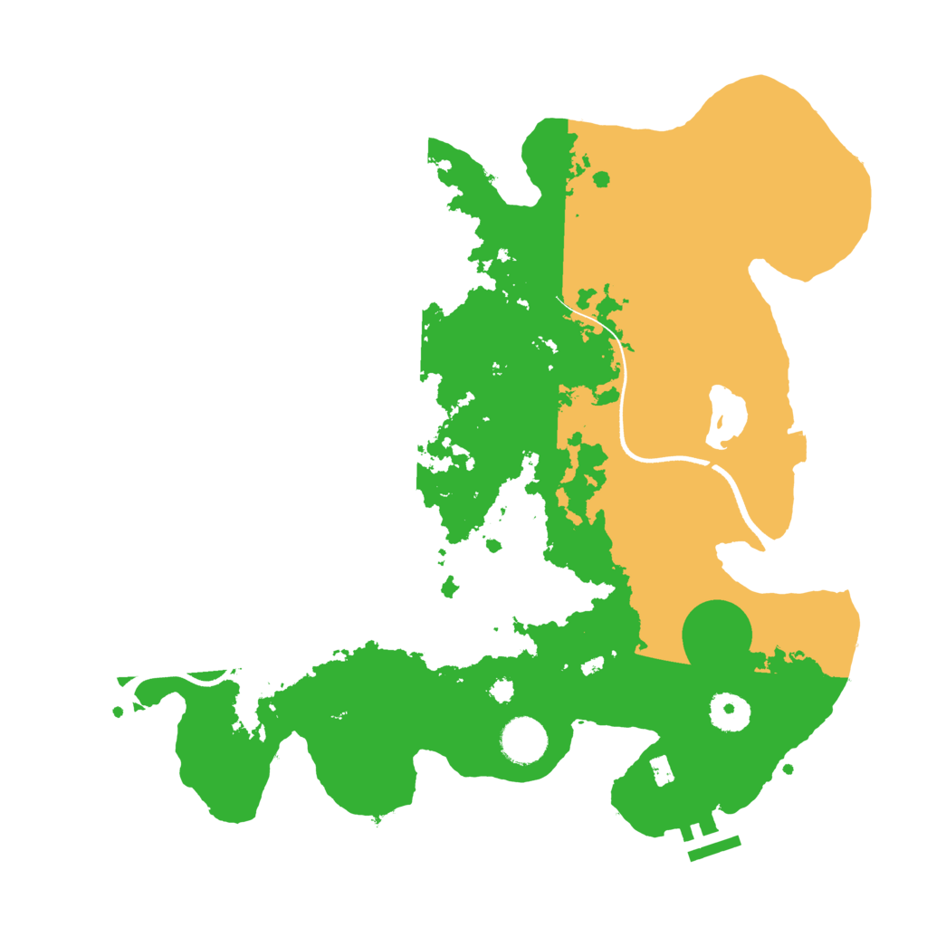 Biome Rust Map: Procedural Map, Size: 3500, Seed: 12492