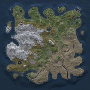 Thumbnail Rust Map: Procedural Map, Size: 3800, Seed: 372153711, 14 Monuments