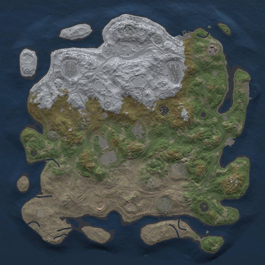Rust Map: Procedural Map, Size: 4250, Seed: 1631648670, 19 Monuments