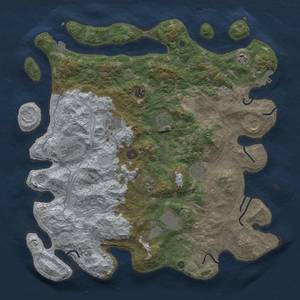 Thumbnail Rust Map: Procedural Map, Size: 4300, Seed: 1651523978, 17 Monuments