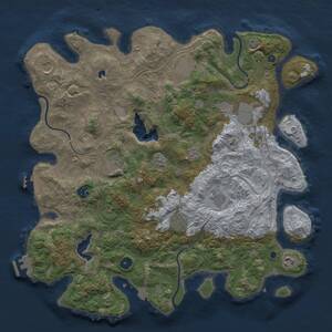 Thumbnail Rust Map: Procedural Map, Size: 4250, Seed: 1303998536, 15 Monuments