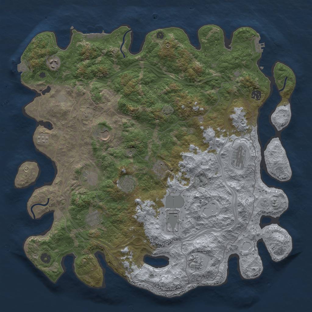 Rust Map: Procedural Map, Size: 4500, Seed: 2023070655, 19 Monuments