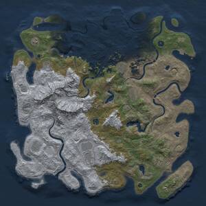 Thumbnail Rust Map: Procedural Map, Size: 5000, Seed: 74695156, 15 Monuments