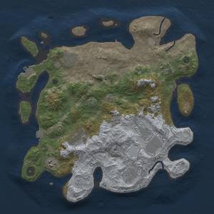 Thumbnail Rust Map: Procedural Map, Size: 3500, Seed: 585944, 15 Monuments