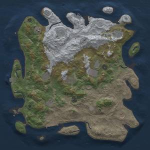 Thumbnail Rust Map: Procedural Map, Size: 4250, Seed: 812433242, 19 Monuments