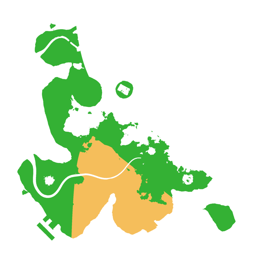 Biome Rust Map: Procedural Map, Size: 2500, Seed: 296523753