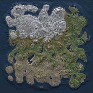 Thumbnail Rust Map: Procedural Map, Size: 4500, Seed: 73554412, 17 Monuments