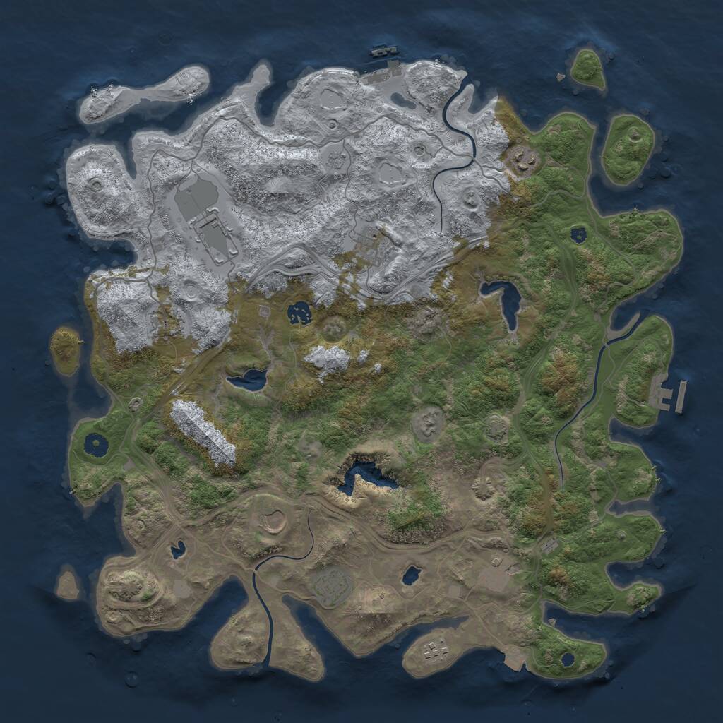 Rust Map: Procedural Map, Size: 4500, Seed: 52820368, 15 Monuments