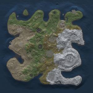 Thumbnail Rust Map: Procedural Map, Size: 3000, Seed: 1803237914, 14 Monuments