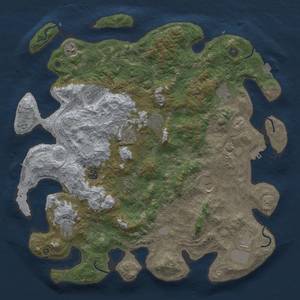 Thumbnail Rust Map: Procedural Map, Size: 4500, Seed: 1263331673, 19 Monuments