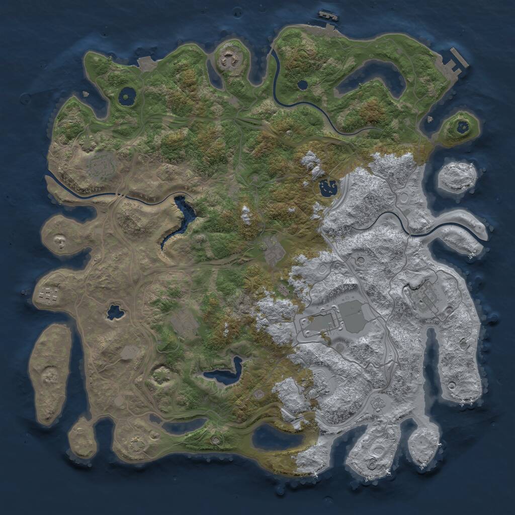 Rust Map: Procedural Map, Size: 4250, Seed: 87620371, 15 Monuments