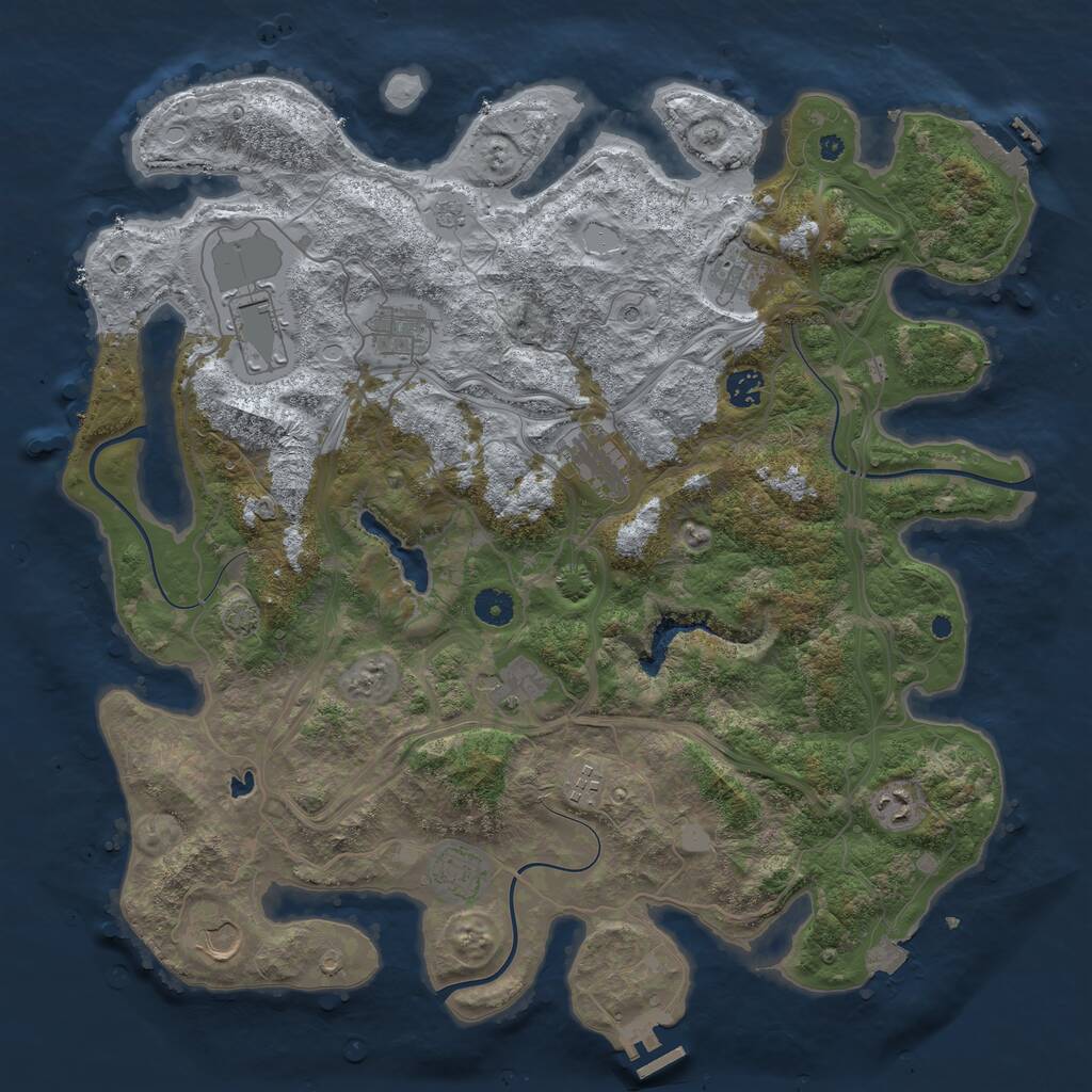 Rust Map: Procedural Map, Size: 4250, Seed: 1561186923, 16 Monuments