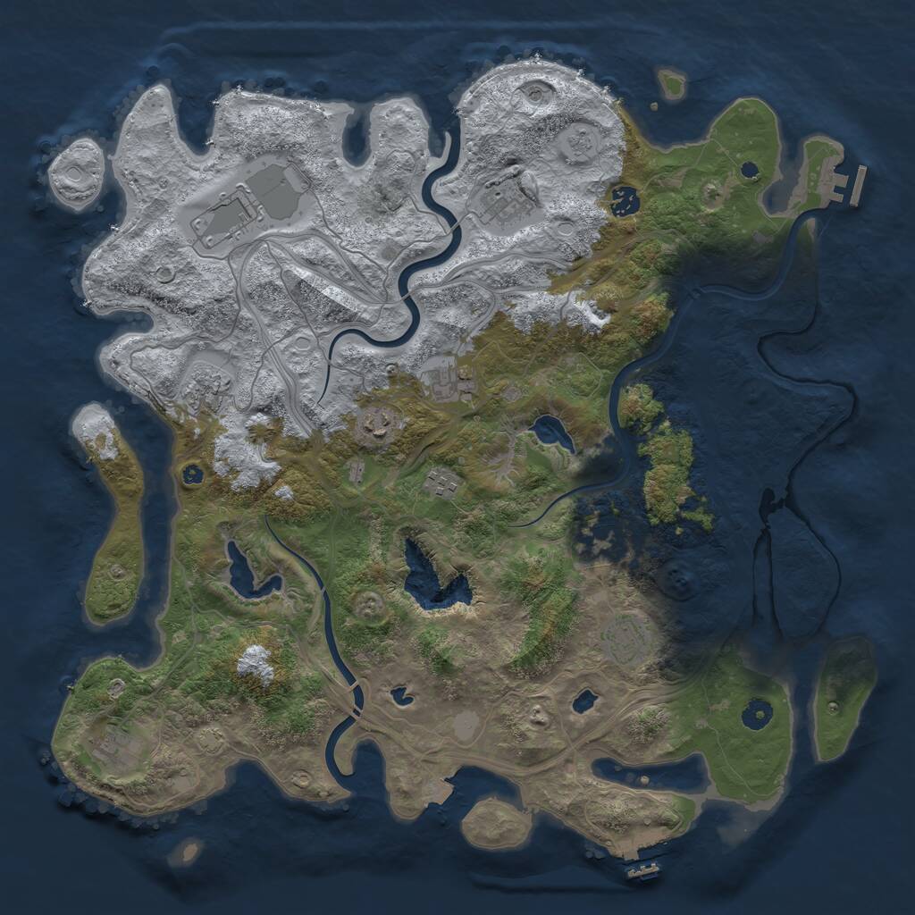Rust Map: Procedural Map, Size: 4500, Seed: 723433271, 16 Monuments
