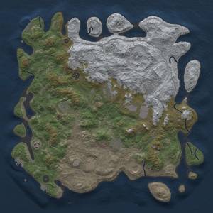 Thumbnail Rust Map: Procedural Map, Size: 4500, Seed: 162603800, 19 Monuments