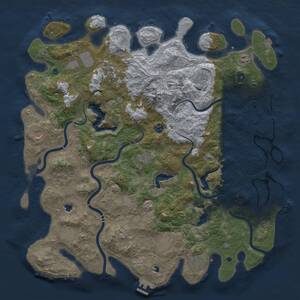 Thumbnail Rust Map: Procedural Map, Size: 5000, Seed: 737965848, 17 Monuments