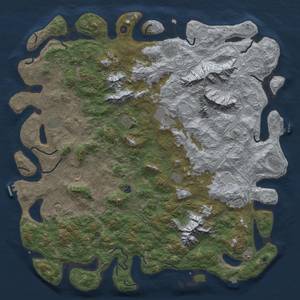 Thumbnail Rust Map: Procedural Map, Size: 6000, Seed: 5277, 19 Monuments