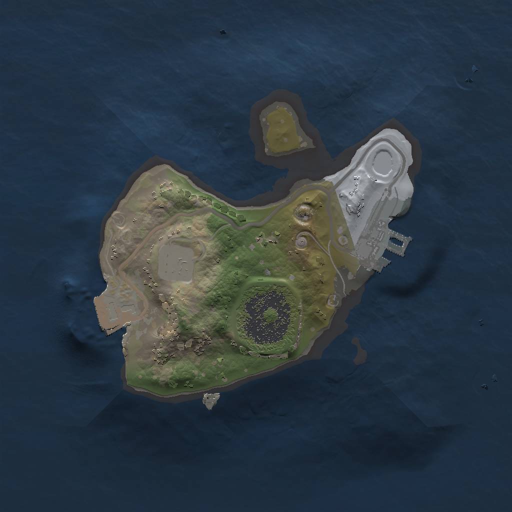 Rust Map: Procedural Map, Size: 1500, Seed: 1340802671, 4 Monuments