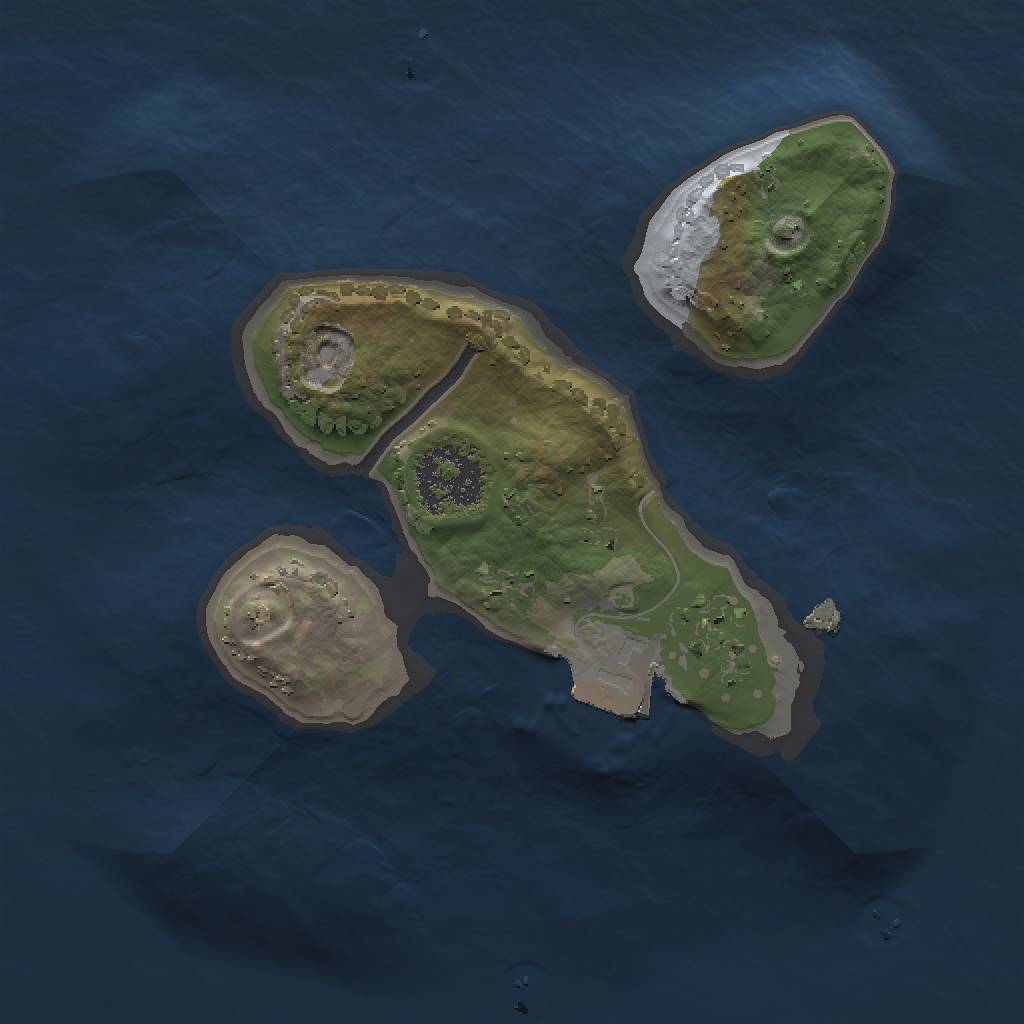 Rust Map: Procedural Map, Size: 1500, Seed: 353517894, 3 Monuments