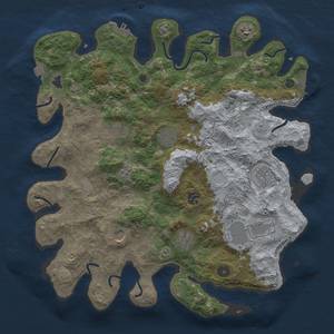 Thumbnail Rust Map: Procedural Map, Size: 4000, Seed: 1038525731, 17 Monuments