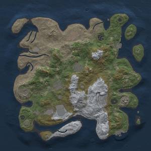 Thumbnail Rust Map: Procedural Map, Size: 3500, Seed: 1382913, 15 Monuments