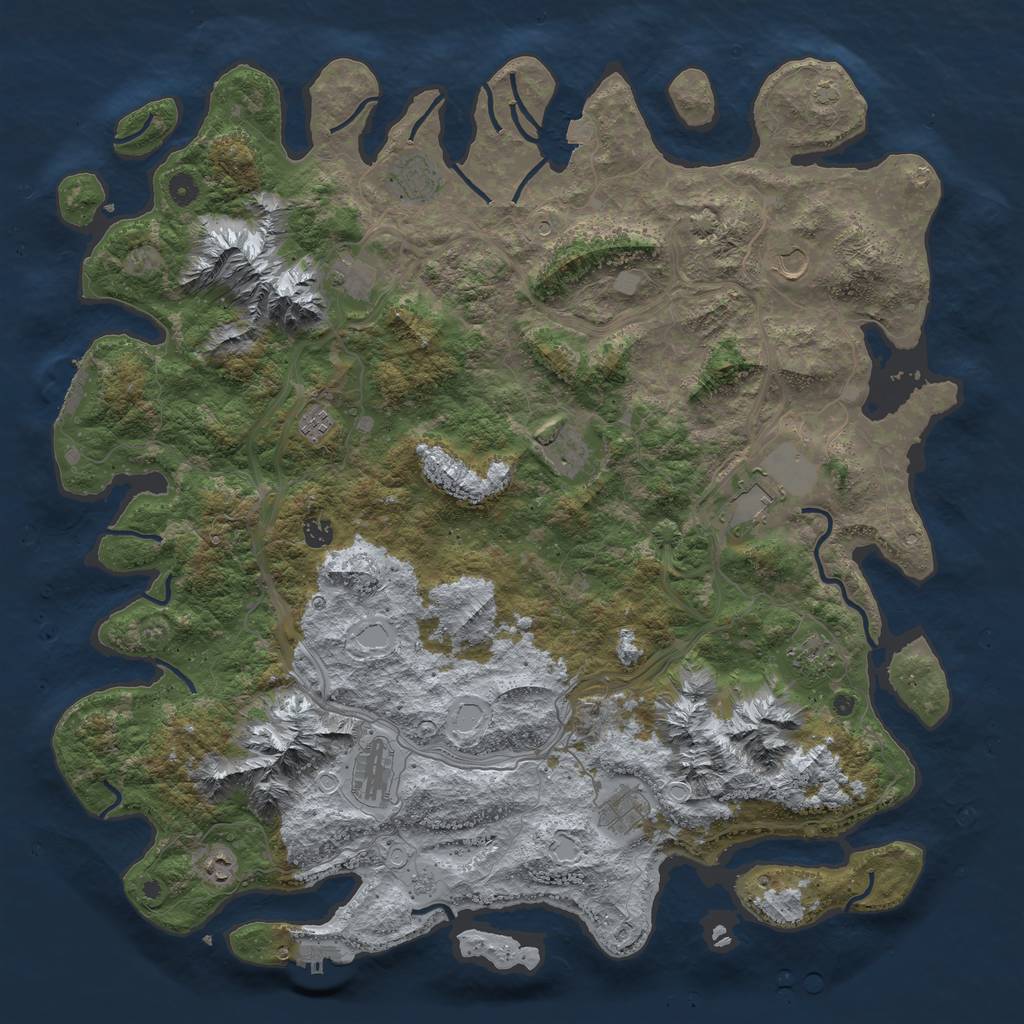 Rust Map: Procedural Map, Size: 5000, Seed: 14849, 19 Monuments