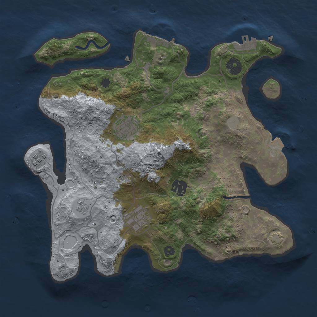 Rust Map: Procedural Map, Size: 3000, Seed: 11021996, 12 Monuments
