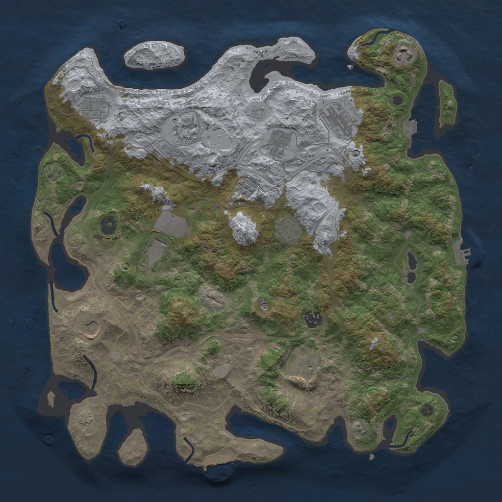 Rust Map: Procedural Map, Size: 4250, Seed: 2022081557, 19 Monuments